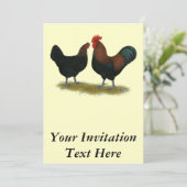 Marans Black Copper Einladung (Stehend Vorderseite)