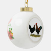 Marans Black Copper Keramik Kugel-Ornament (Links)