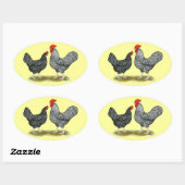 Marans: Cuckoo Pair Ovaler Aufkleber (Blatt)
