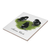 Marans schwarze kupferne Küken Fliese (Seite)