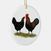 Marans schwarzes Kupfer Keramik Ornament (Rechts)