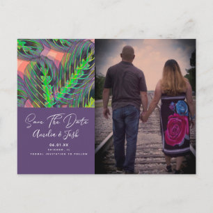 Maranta Pflanze Leaf Save the Date Foto Postcard Postkarte