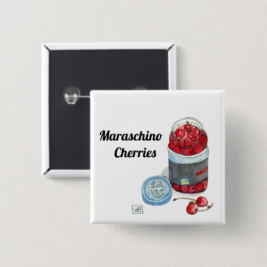 Maraschino Cherries Button (Vorne & Hinten)