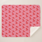 Maraschino Cherries Pink Red Blanket Sherpadecke (Vorderseite (Horizontal))