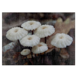 Marasmius rotula Mushroom Glass Chopping Board Schneidebrett
