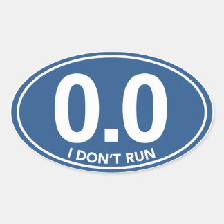 Marathon 0.0 I Run Oval Sticker (blau)