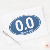 Marathon 0.0 I Run Oval Sticker (blau) (Umschlag)