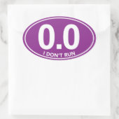Marathon 0.0 I Run Oval Sticker (Lila) (Tasche)