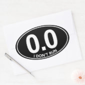 Marathon 0.0 I Run Oval Sticker (schwarz) (Umschlag)