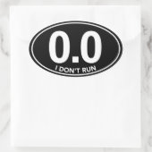 Marathon 0.0 I Run Oval Sticker (schwarz) (Tasche)