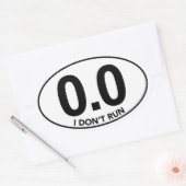 Marathon 0.0 Ich führe keinen Oval Sticker (Umschlag)