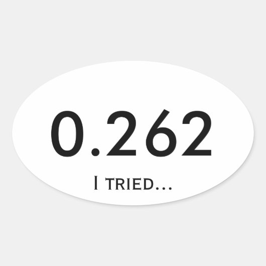 Marathon 0,262 ovaler aufkleber (Vorderseite)