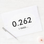 Marathon 0,262 ovaler aufkleber (Umschlag)