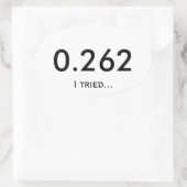 Marathon 0,262 ovaler aufkleber (Tasche)