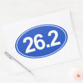 Marathon 26,2 Miles Oval Sticker (blau) (Umschlag)