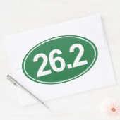 Marathon 26,2 Miles Oval Sticker (grün) (Umschlag)