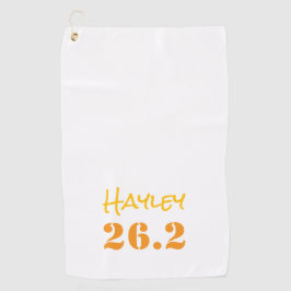 Marathon 26.2 NAME Laufen Athletic Sports Golfhandtuch