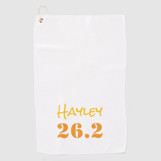 Marathon 26.2 NAME Laufen Athletic Sports Golfhandtuch (Vorderseite)