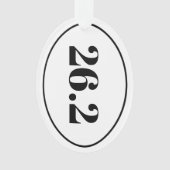 Marathon 26.2 Oval Keepake Gold Ornament (Vorderseite)