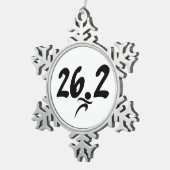 Marathon 26,2 schneeflocken Zinn-Ornament (Rechts)