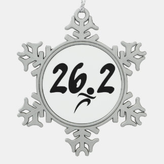 Marathon 26,2 schneeflocken Zinn-Ornament