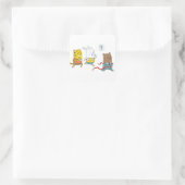Marathon-Aufkleber Quadratischer Aufkleber (Tasche)