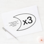 Marathon-Aufkleber x3 Ovaler Aufkleber (Umschlag)