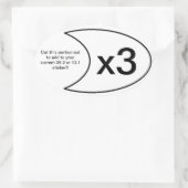 Marathon-Aufkleber x3 Ovaler Aufkleber (Tasche)