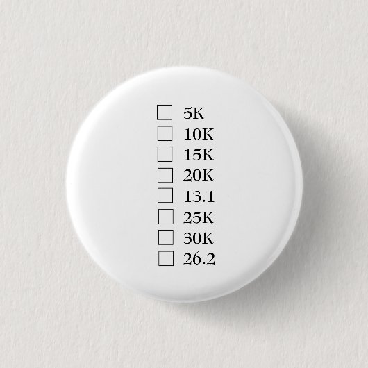 "Marathon-Checklisten-" Knopf Button (Vorderseite)