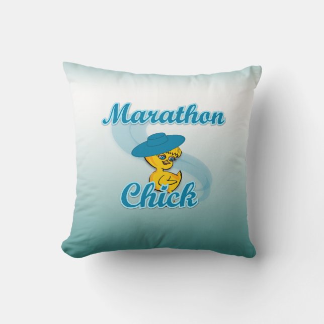 Marathon Chick #3 Kissen (Vorderseite)