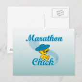 Marathon Chick #3 Postkarte (Vorne/Hinten)