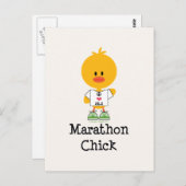 Marathon Chick Peace Liebe 26.2 Postcard Postkarte (Vorne/Hinten)