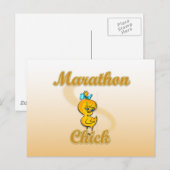 Marathon Chick Postkarte (Vorne/Hinten)