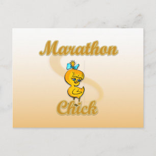 Marathon Chick Postkarte