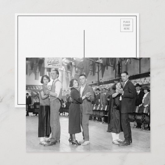 Marathon Dancers, 1923 Postkarte (Vorne/Hinten)