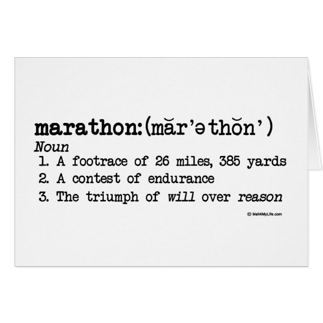 Marathon-Definition (Vorderseite (Horizontal))