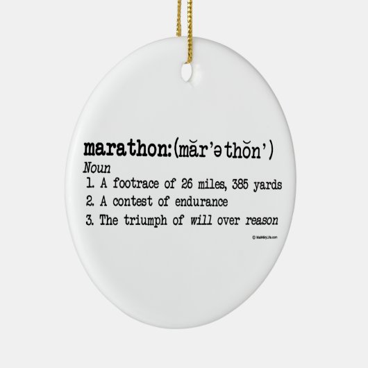 Marathon-Definition Keramik Ornament (Rechts)