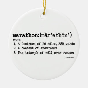 Marathon-Definition Keramik Ornament