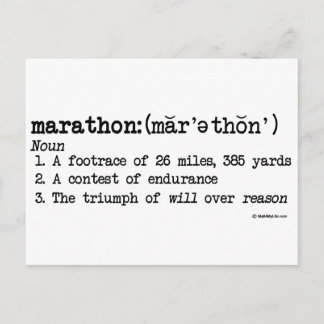 Marathon Defnition Postkarte