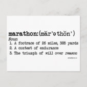 Marathon Defnition Postkarte (Vorderseite)