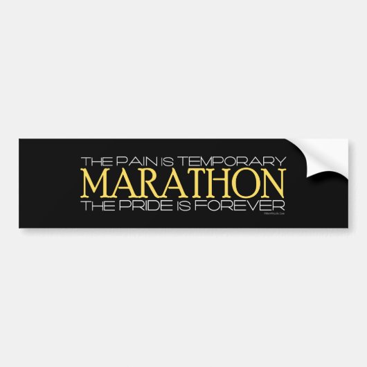 Marathon - der Stolz ist Forever Autoaufkleber (Vorne)