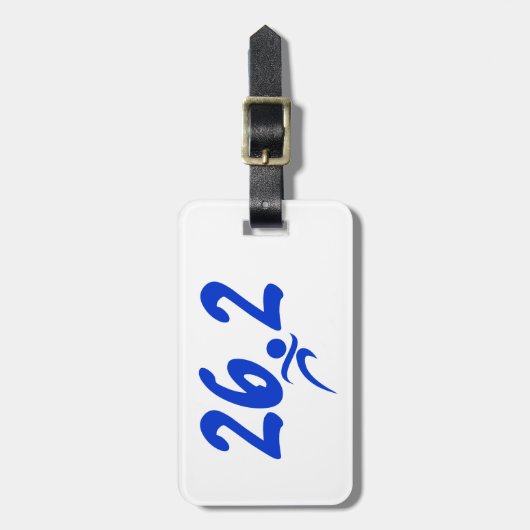 Marathon des Blaus 26,2 Gepäckanhänger (Vorderseite vertikal)