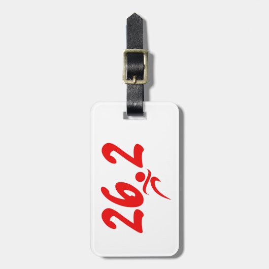 Marathon des Rotes 26,2 Gepäckanhänger (Vorderseite vertikal)