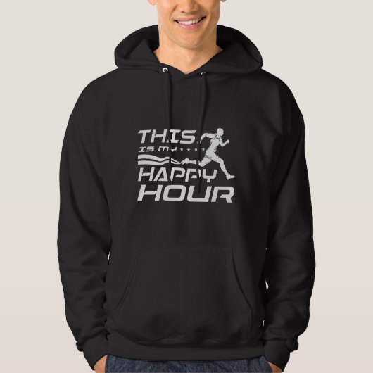 Marathon-Design für Rennfahrer und Jogger Hoodie (Vorderseite)