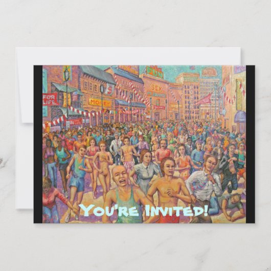 Marathon-Du bist eingeladen! Einladung (Vorderseite)