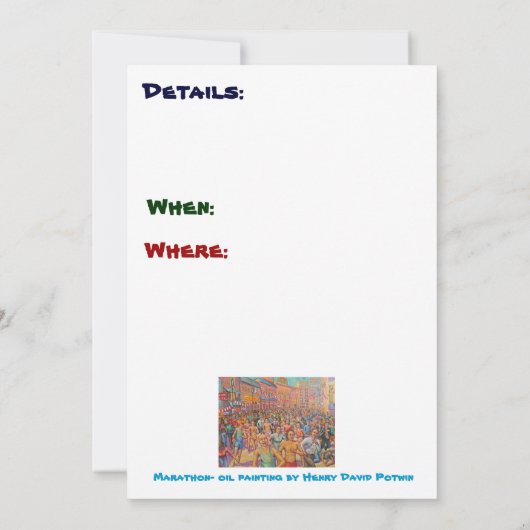 Marathon-Du bist eingeladen! Einladung (Rückseite)