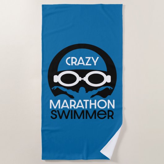 Marathon Endurance Swimmer Strandtuch (Vorderseite)