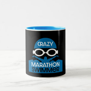 Marathon Endurance Swimmer Zweifarbige Tasse