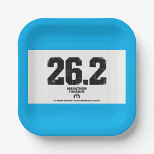 Marathon-Finisher 26,2 Meilen Running-Geschenk Pappteller