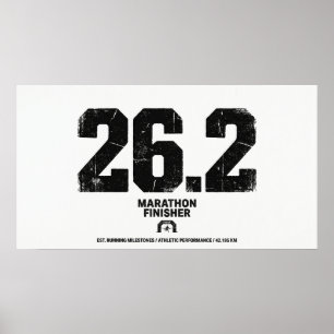 Marathon-Finisher 26,2 Meilen Running-Geschenk Poster